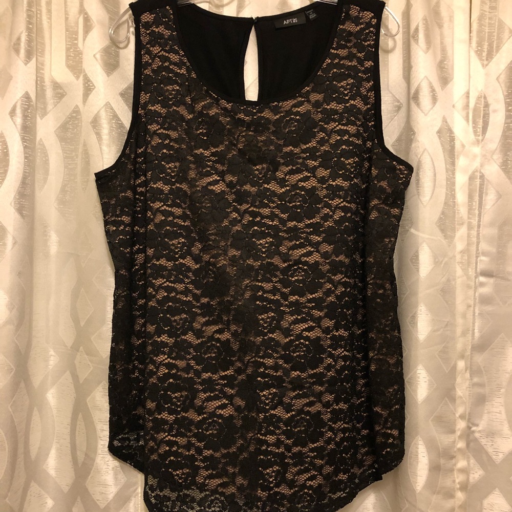 Black Lace Tank Top